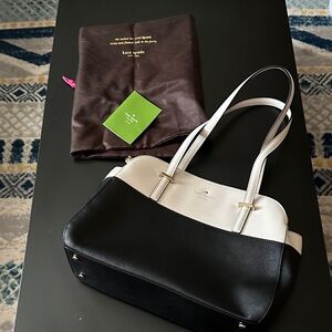 Kate Spade Two-Tone Navy and White Satchel